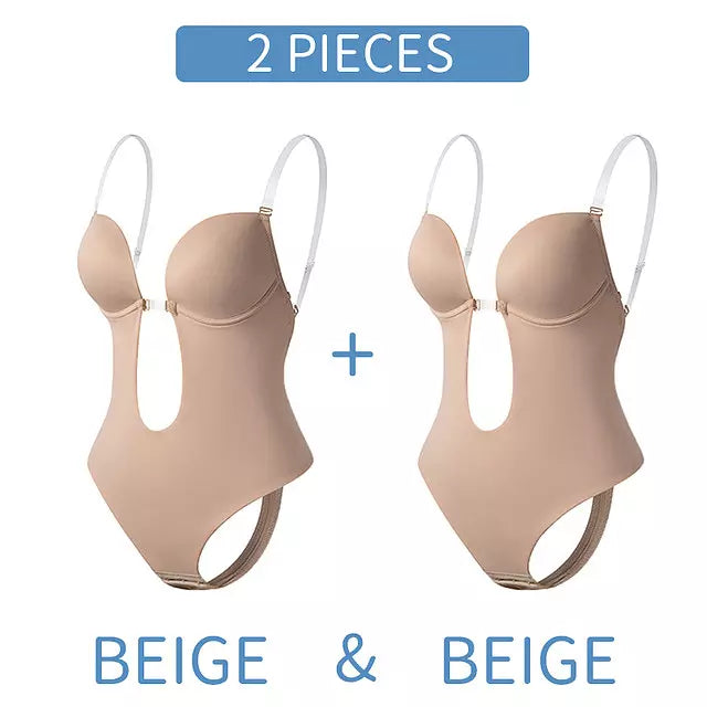 Variant image for Dam Bodysuit Djup V-halsavsnitt Nylon Spandex-21