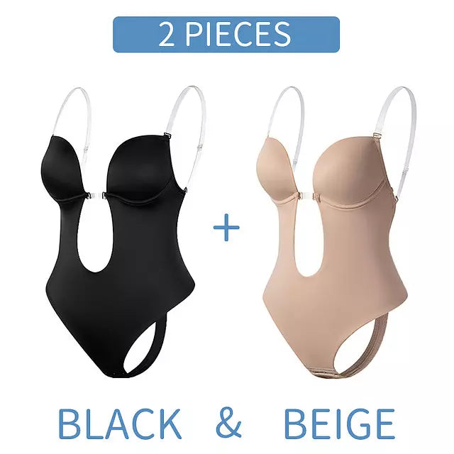 Variant image for Dam Bodysuit Djup V-halsavsnitt Nylon Spandex-31