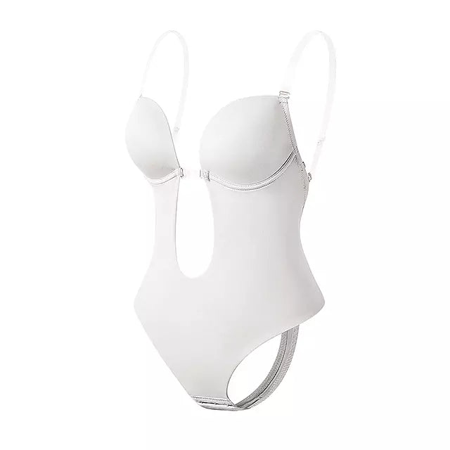 Variant image for Dam Bodysuit Djup V-halsavsnitt Nylon Spandex-11
