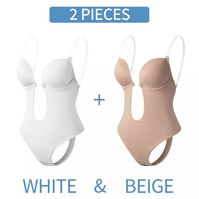Variant image for Dam Bodysuit Djup V-halsavsnitt Nylon Spandex-36