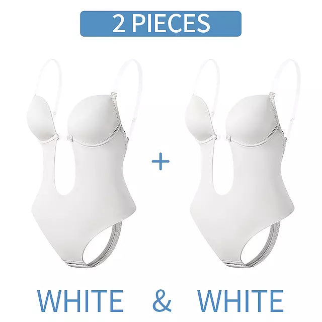 Variant image for Dam Bodysuit Djup V-halsavsnitt Nylon Spandex-27
