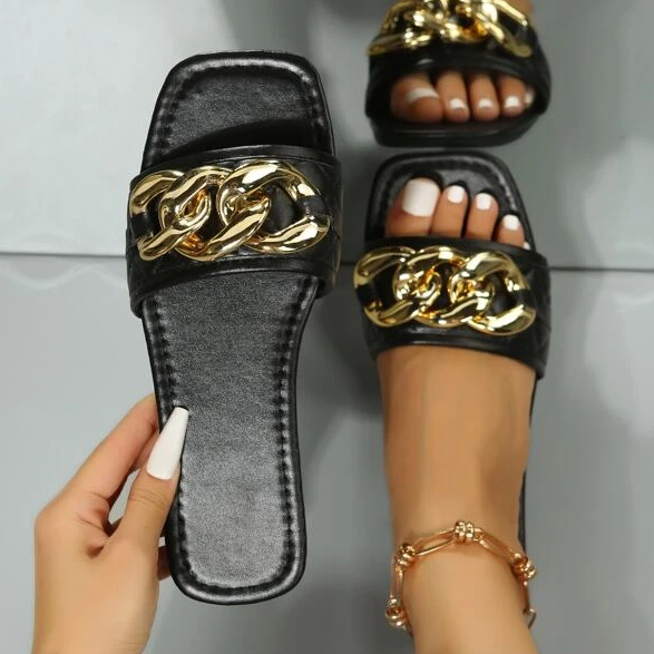 Variant image for Dam Tofflor Kedjedetaljer Syntetisk Material-10