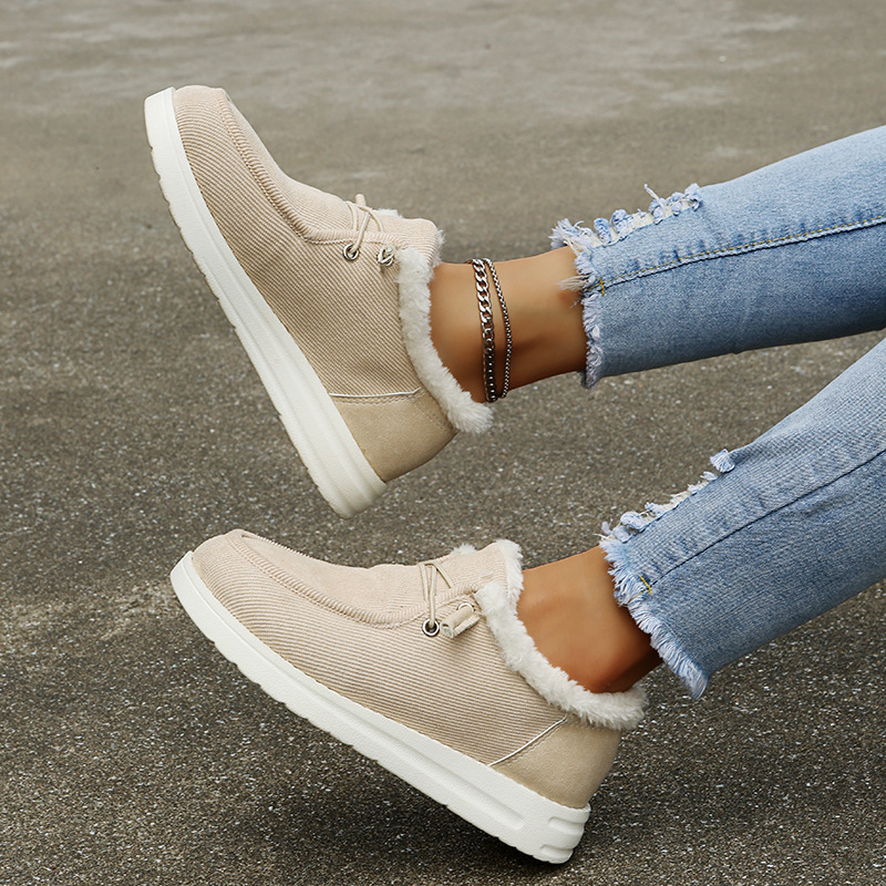 Dam Vinter Sneakers Trendig Design med Päls och Robust Sula 3