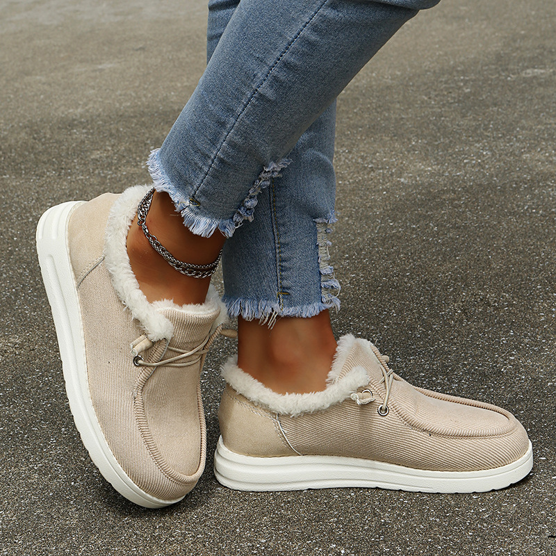 Dam Vinter Sneakers Trendig Design med Päls och Robust Sula 1