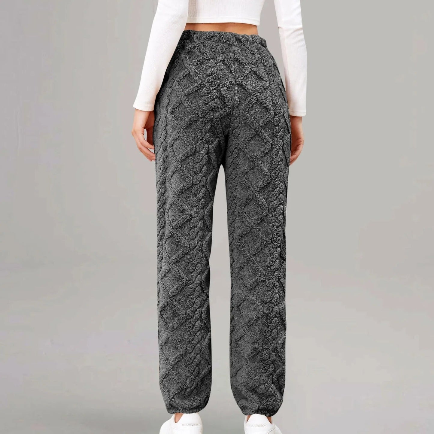 Herr Joggingbyxor Jacquard Mjuk Polyester med Dragsko-2
