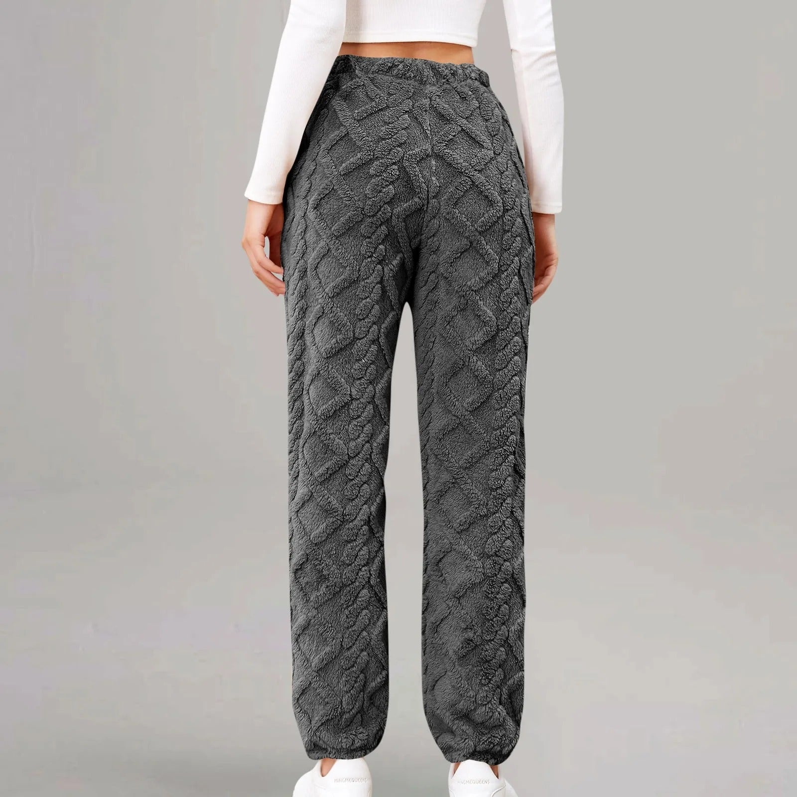 Herr Joggingbyxor Jacquard Mjuk Polyester med Dragsko-2