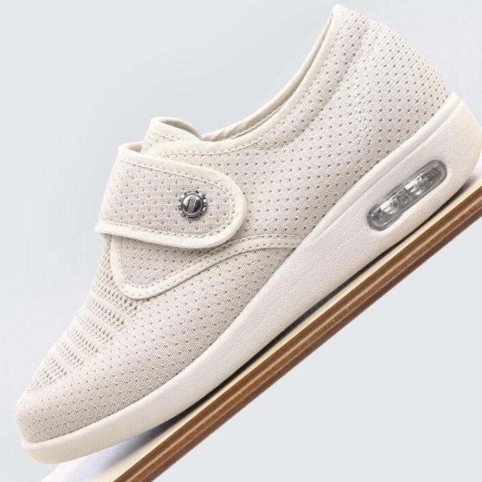 Dam Slip-On Pantoletter för Bredare Fötter Lätt Andningsbart Tyg-4