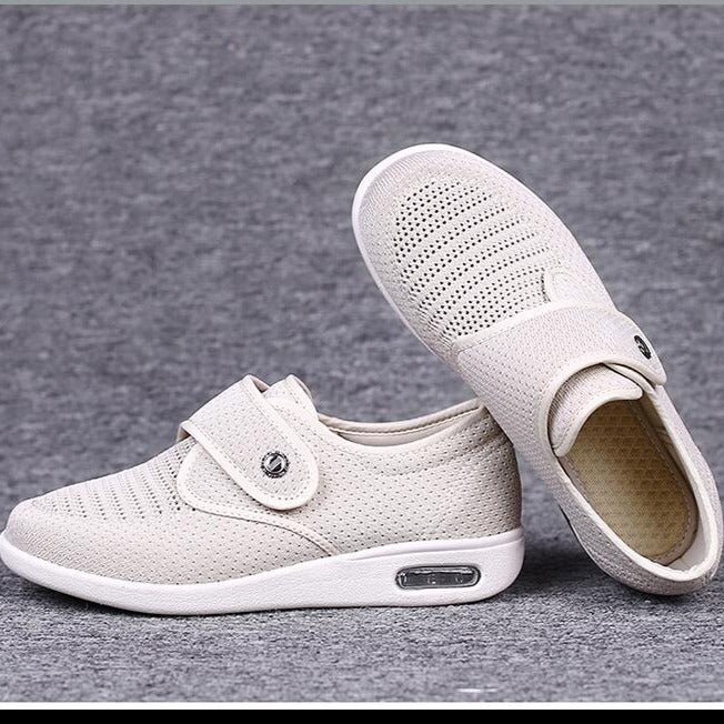Dam Slip-On Pantoletter för Bredare Fötter Lätt Andningsbart Tyg-5