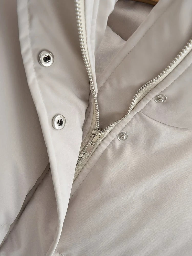 Damjacka Överdimensionerad Polyester Bomull-6