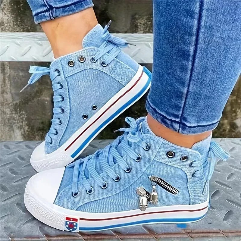 Herr Sneakers Urban Stil Med Blixtlås Vadderad Inläggssula-2