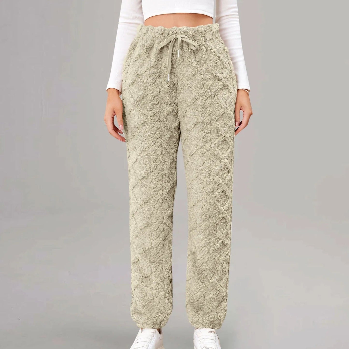 Variant image for Herr Joggingbyxor Jacquard Mjuk Polyester med Dragsko-21