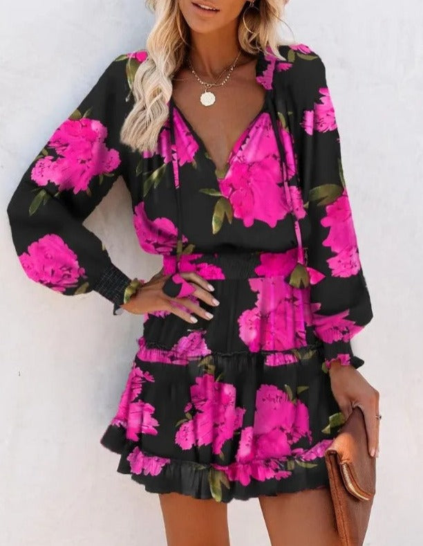 Variant image for Dam Långärmad Sommarklänning Elegant Lätt Polyester – Perfekt Midsommarklänning och Festklänning för Bröllopsgäst-26