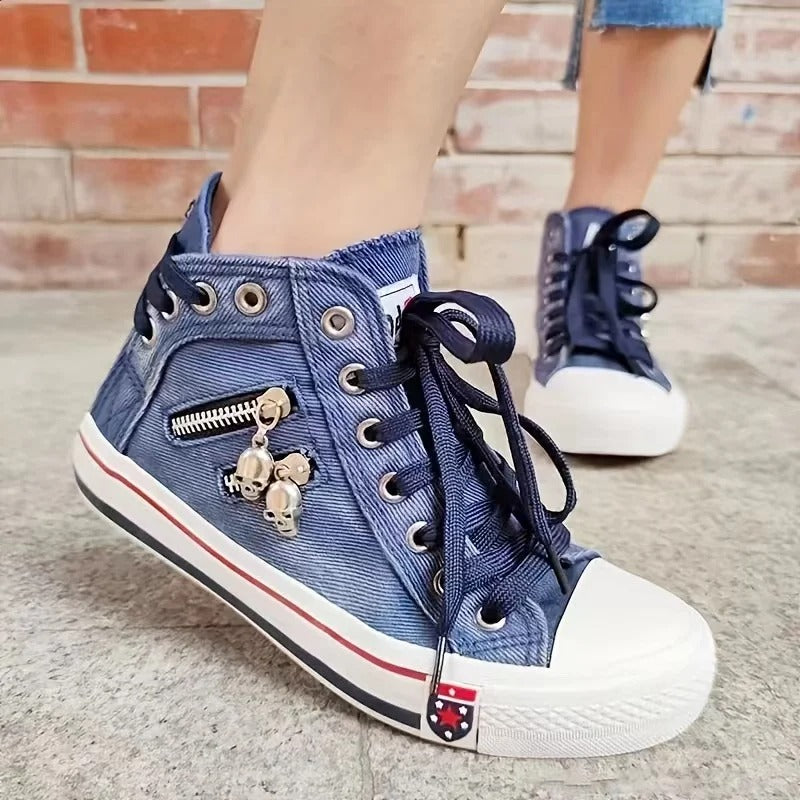 Herr Sneakers Urban Stil med Blixtlås och Bekväm Sula-6