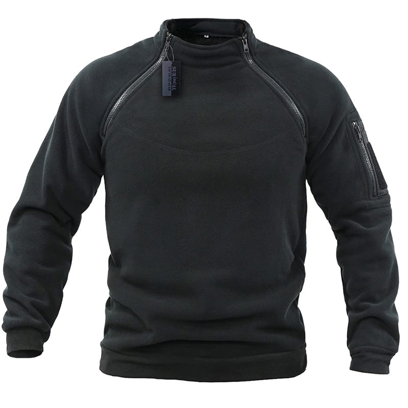 Herren Fleecetröja Militärstil Polyester För Utomhusbruk-2