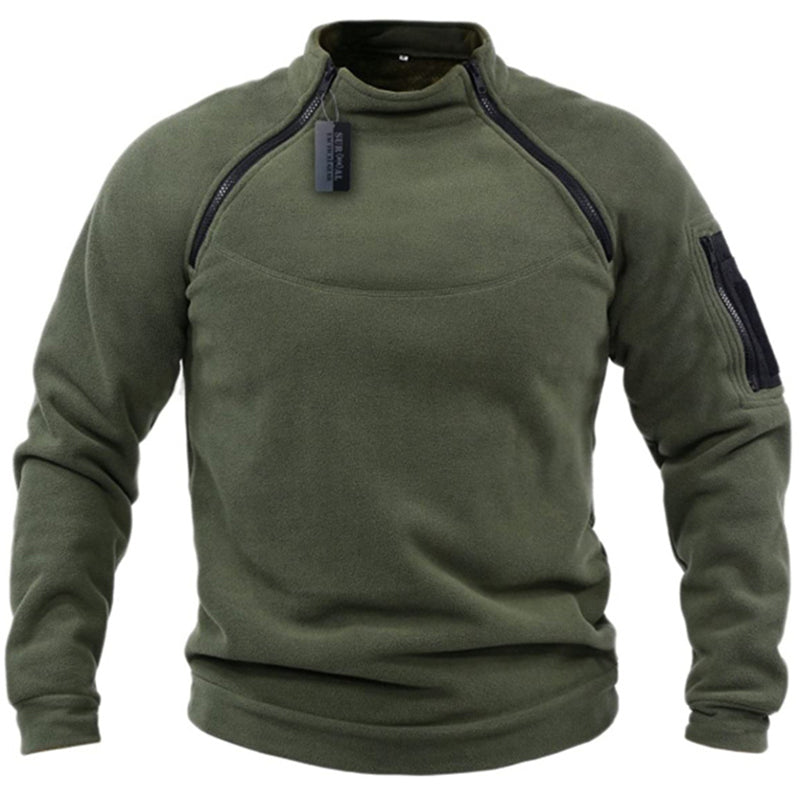 Herren Fleecetröja Militärstil Polyester För Utomhusbruk-1