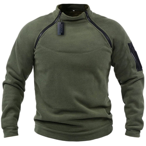 Herren Fleecetröja Militärstil Polyester För Utomhusbruk-1