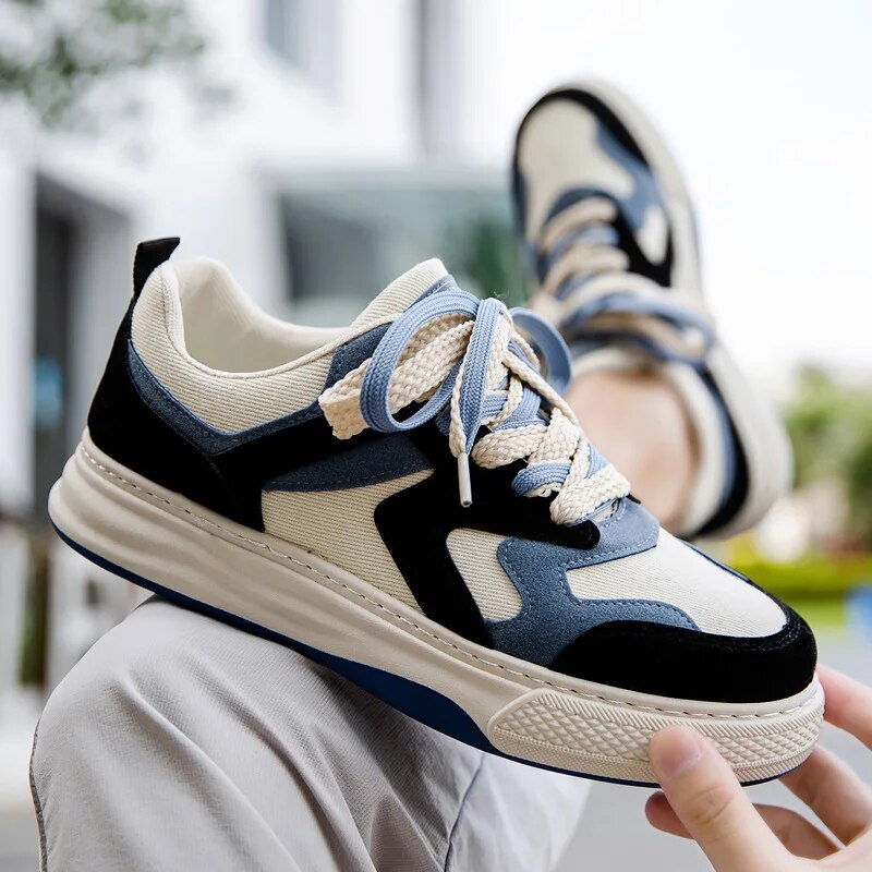 Herrskor Klassiska Urban Stil Snörning Syntetiska Material-3