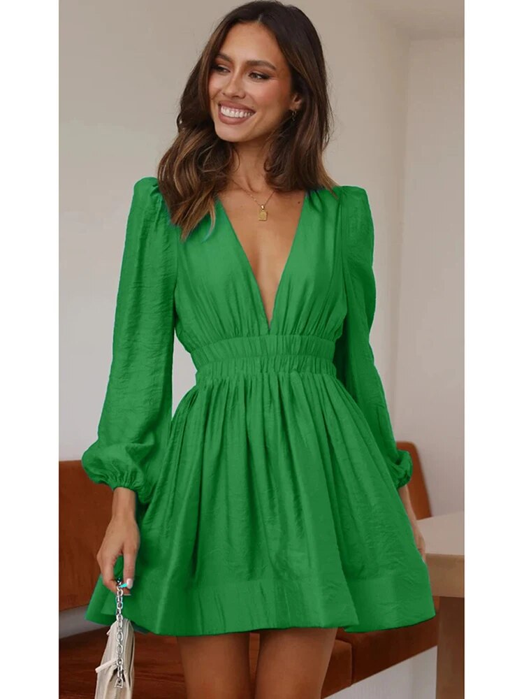 Variant image for Dam Miniklänning Chic Polyester för Fina Tillfällen-13