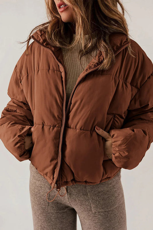 Kvinnors Buffertjacka med VĂ€rmefyllning i Högkvalitativ Polyester â Modern Design för Kalla Dagar 1
