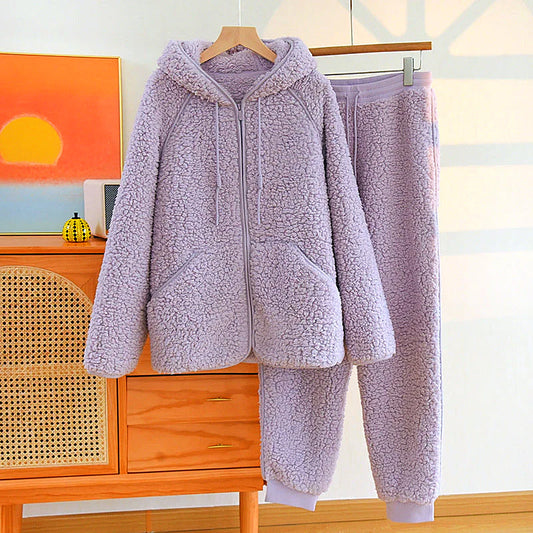 Mjuk Och Andningsbar Dam Pyjamas Set i Bomull – Bekväma Pyjamasbyxor Dam för Avkoppling och Sömn 1