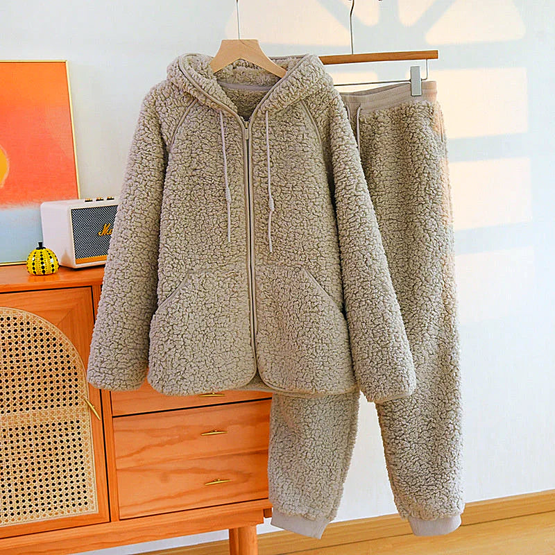 Mjuk Och Andningsbar Dam Pyjamas Set i Bomull – Bekväma Pyjamasbyxor Dam för Avkoppling och Sömn 9