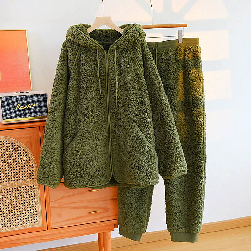 Mjuk Och Andningsbar Dam Pyjamas Set i Bomull – Bekväma Pyjamasbyxor Dam för Avkoppling och Sömn 6