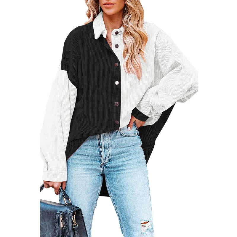 Herrskjorta Strukturerad Sladdtyg med Mjuk Knappremsa-3