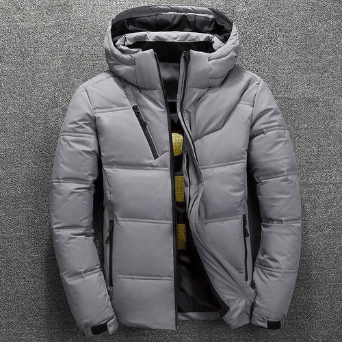 Herr Vinterjacka Avtagbar Huva Polyester Extra Varm Slitstark 1
