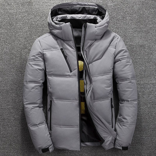 Herr Vinterjacka Avtagbar Huva Polyester Extra Varm Slitstark 1