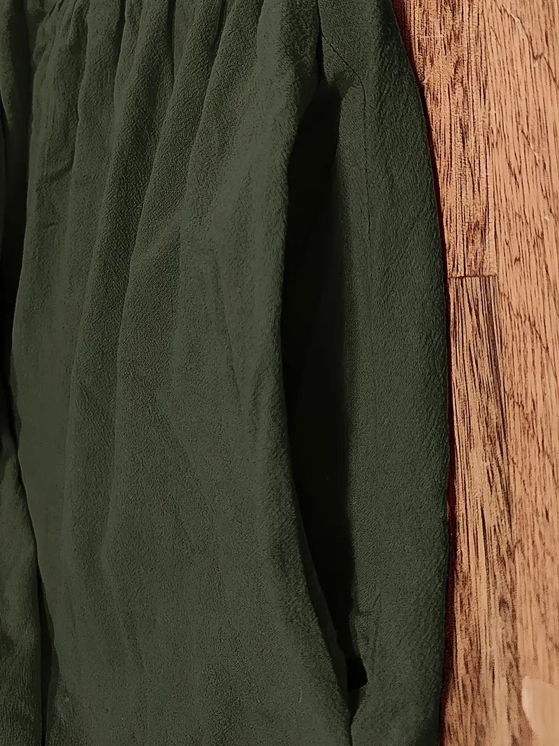 Kvinnors Klänning med Fickor i Bomullsblandning – Elegant och Komfortabel, S-2XL 4