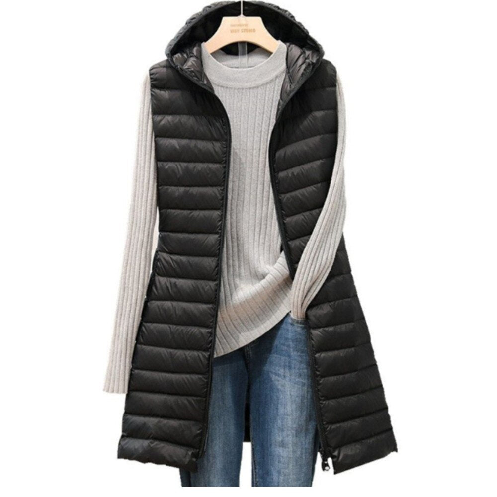 Quiltad Jacka Herr Vinter Med Huva – Vattenavvisande, Modern Design, Högkvalitativ Isolering, Svart 5