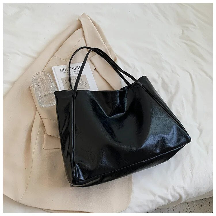 Dam Bärväska Retro PU-Läder Rymlig Elegant 6