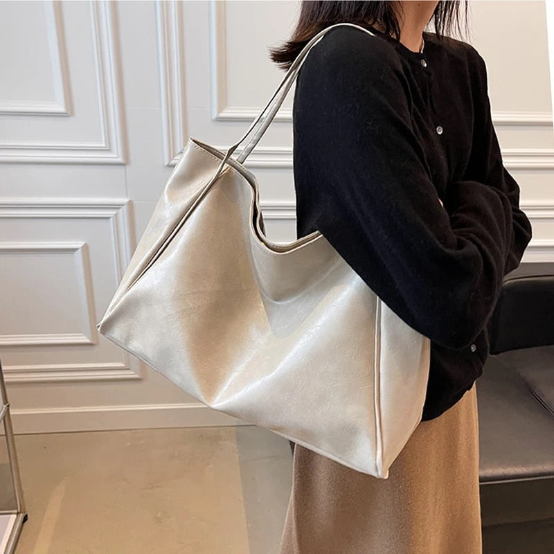Dam Bärväska Retro PU-Läder Rymlig Elegant 2