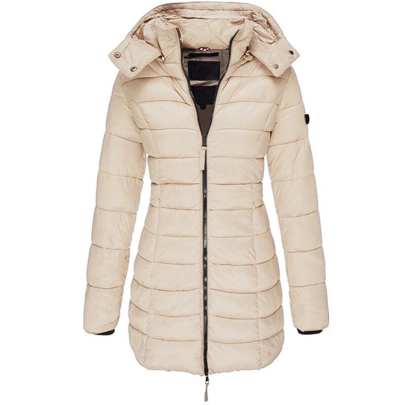 Herrar Lång Vinterjacka med Huva Polyester Modern Design-3