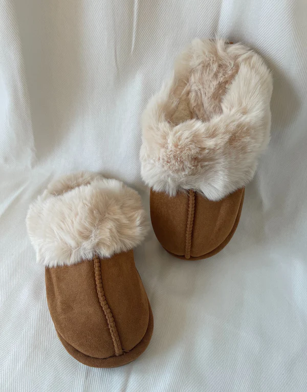 Dam Tofflor Teddy Läder Mjuk och Bekväm-6