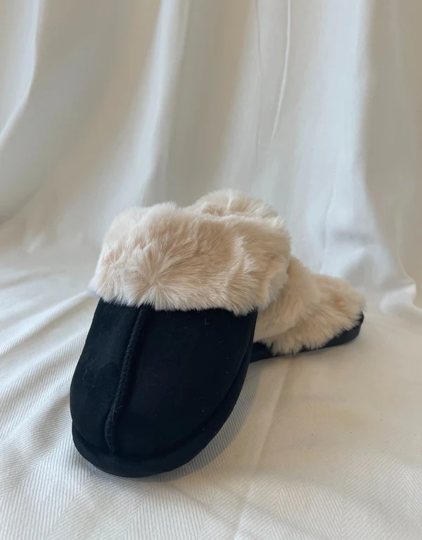 Dam Tofflor Teddy Läder Mjuk och Bekväm-4