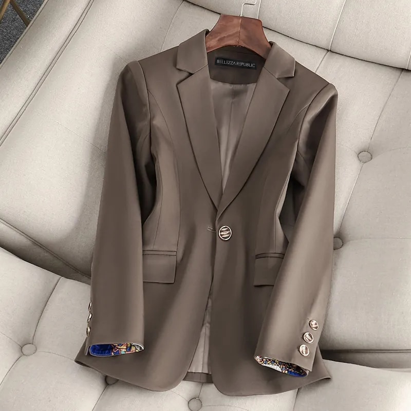 Dam Blazer Modern Design Hållbart Material Elegant Silhuett-2
