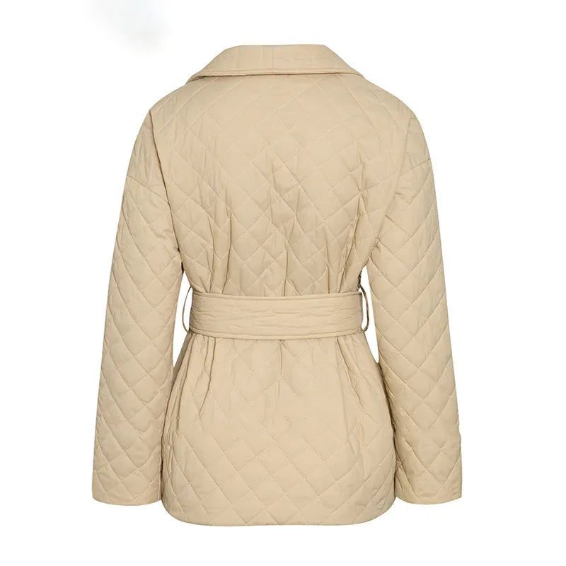 Kvinnors Kort Dunjacka Varmt Material Elegant Design-4