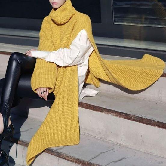 Stickad Dam Tröja Avslappnad 100% Akryl-4