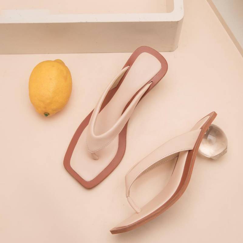 Dam Sandaler Öppen Tå Ankelband PU-Läder-2