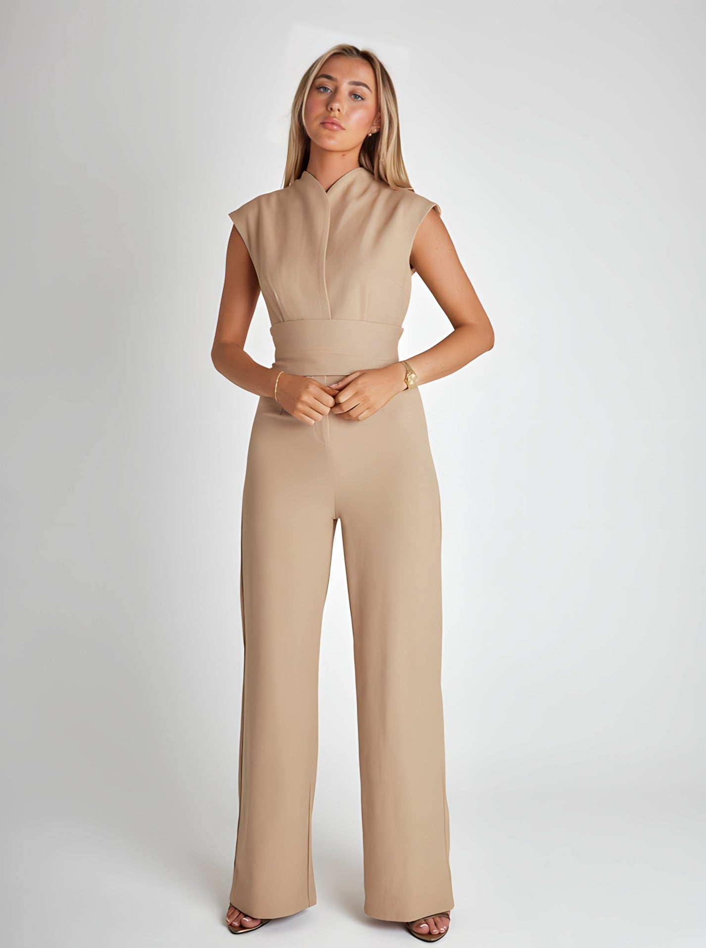 Dam Jumpsuit Elegant Polyester Figurnära Design 9