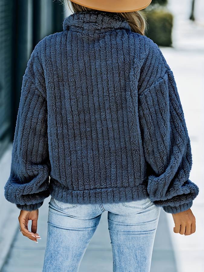 Damjacka med Knappar Elegant Polyester för Dam-5