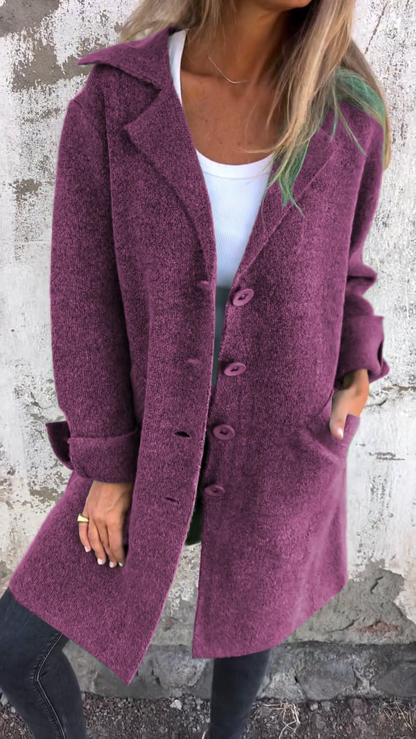 Dam Blazer Klassisk Design Andningsbart Tyg Med Fickor 14