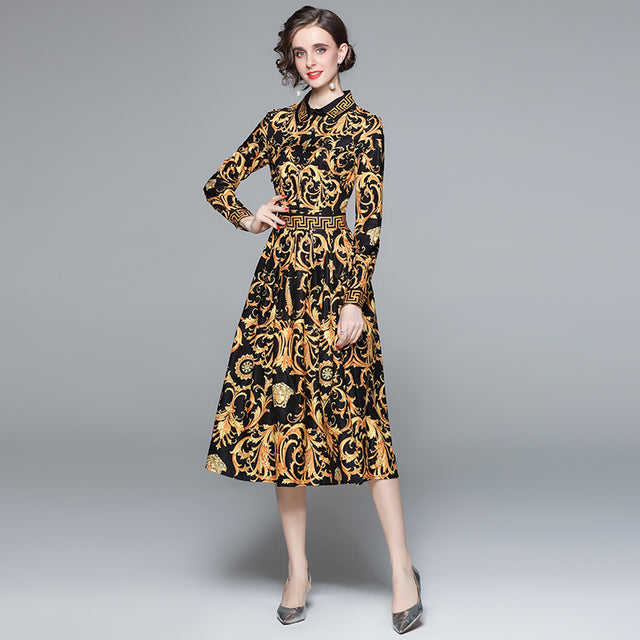 Fina Dam Klänningar A-Linje Midi Klänning Bomull Polyester-6