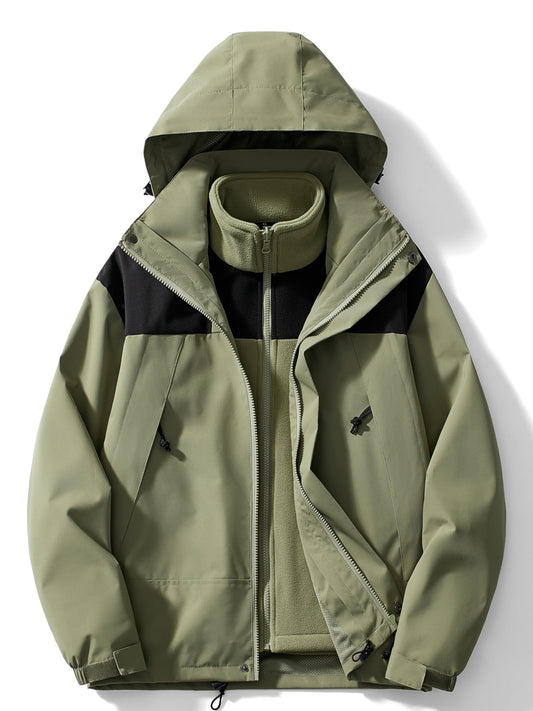 Dam Vinterjacka 3-i-1 Fleece Andningsbar Normal LĂ€ngd-1