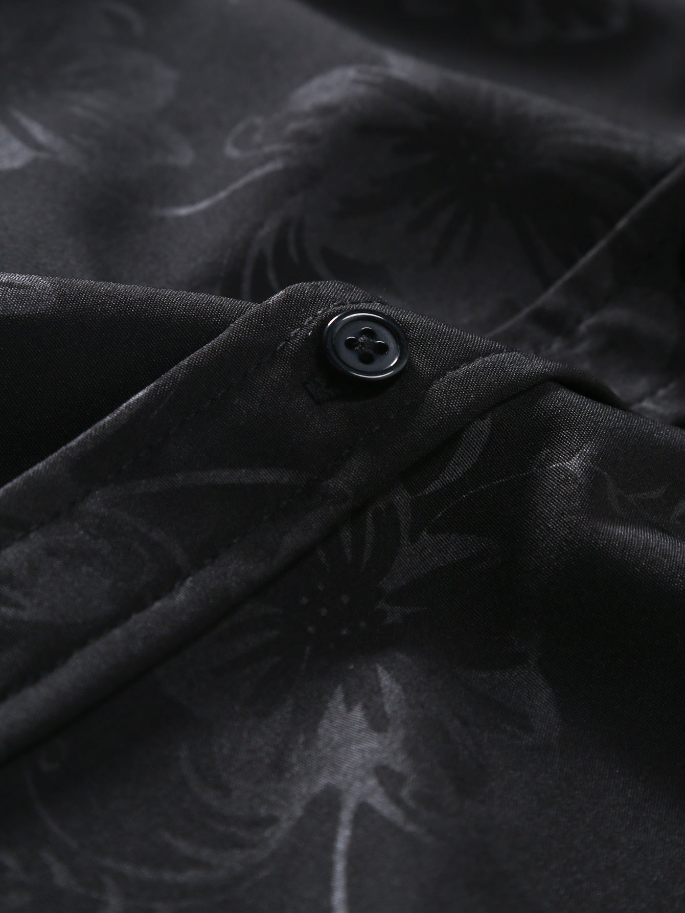 Herrskjorta Klassisk Satin Polyester Elegant Komfortabel-6