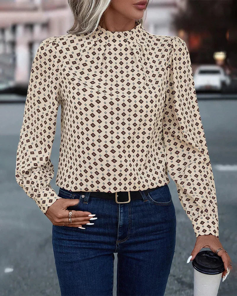 Dam Blus Luftig Kemi Design Polyester-1