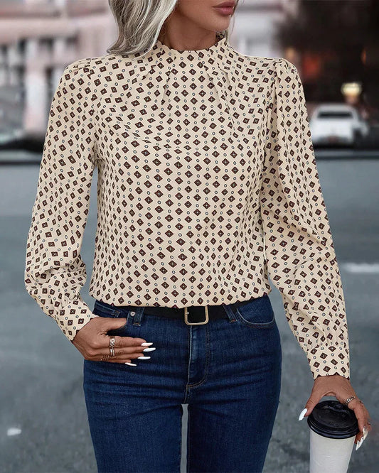 Dam Blus Luftig Kemi Design Polyester-1