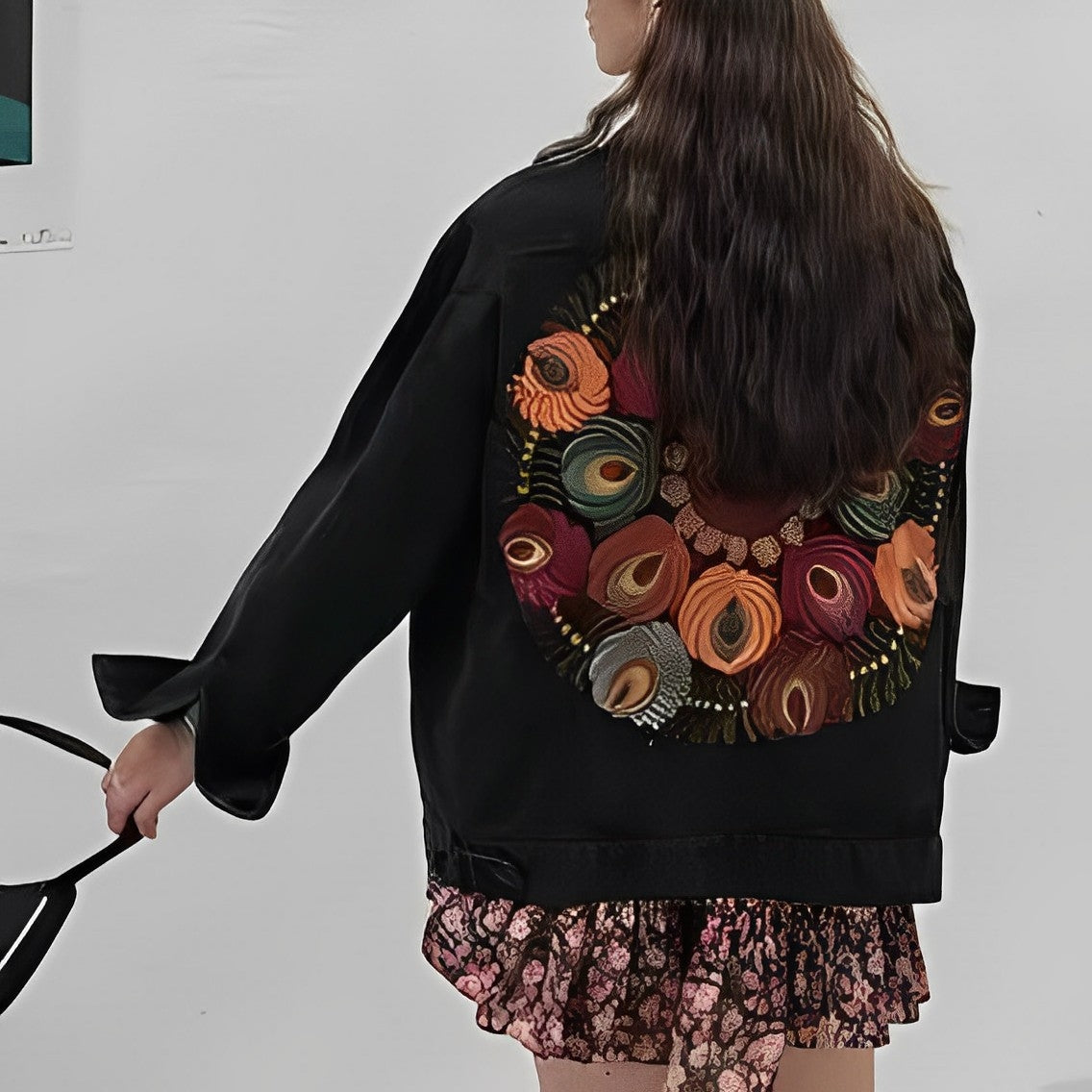 Dam Denimjacka Vintage Stil 100% Bomull-2