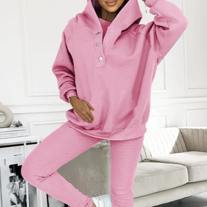 Variant image for Kvinnors 3-delad Sportuppsättning Modern Polyester för Höst och Vinter-37